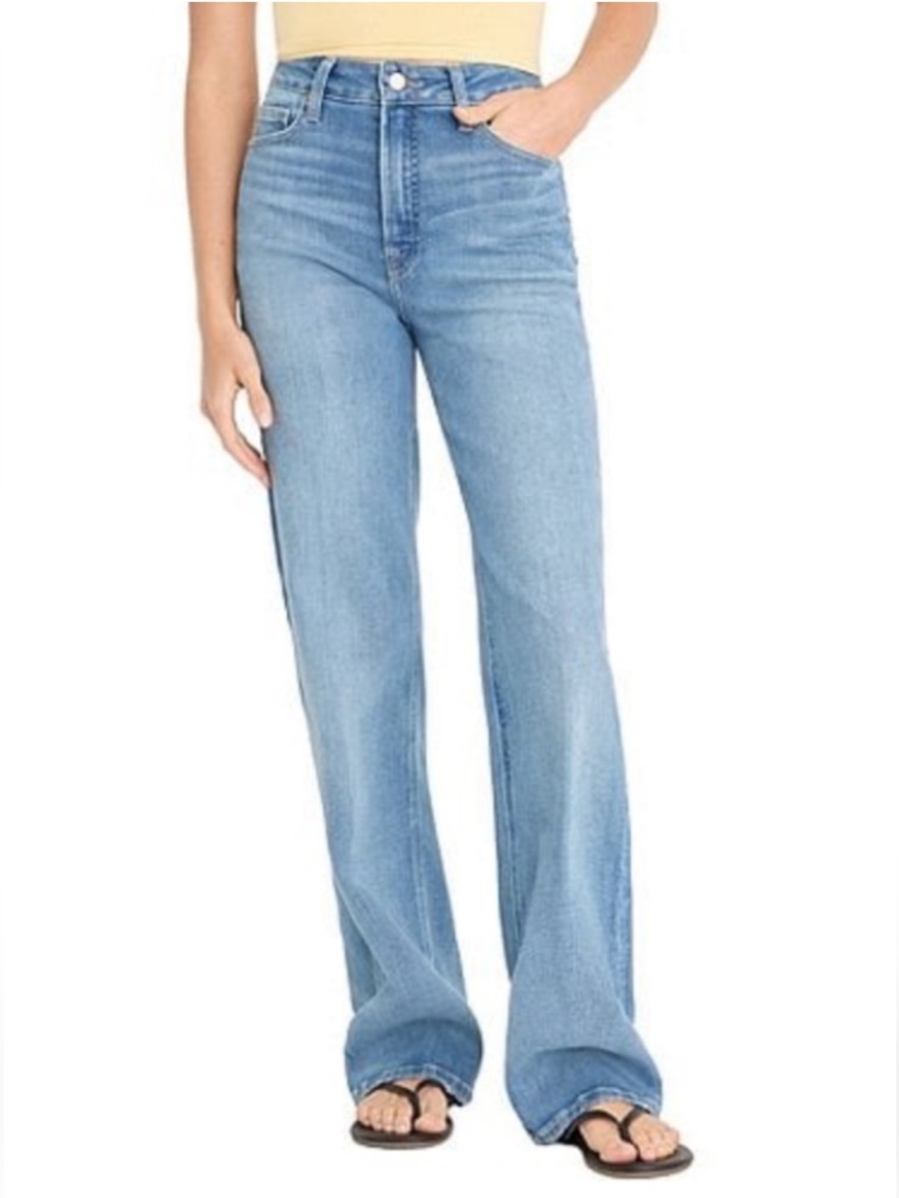 New Good American Good True Straight Stretch High-rise Jeans 32” Inseam